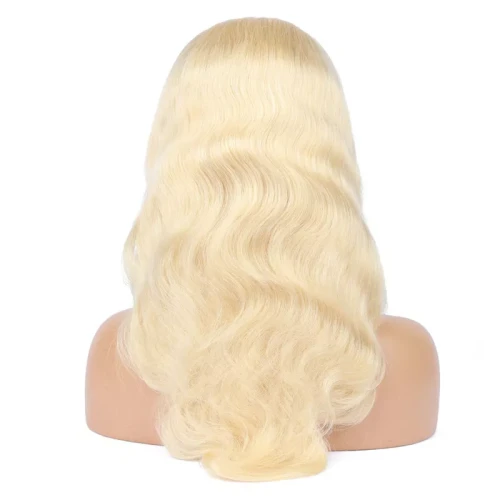 Deep wave Full Lace Human Hair Wigs With Baby Hair Body Wave Glueless Full Lace Wig Bleached Knots #613 Blonde Hair For Black Woman