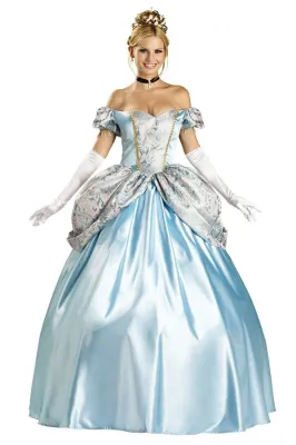 Blue Elegant Cinderella Fairytale Halloween Costume