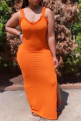 Solid Color Stretchy Sling Dress
