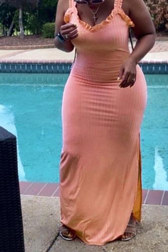 Solid Color Stretchy Sling Dress