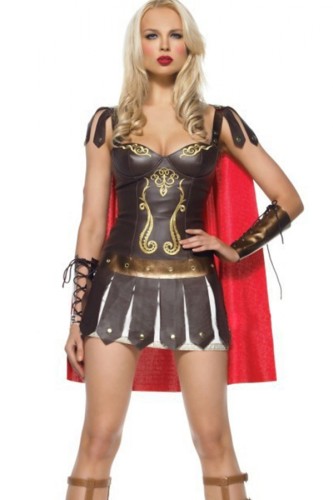 Gladiator Women Halloween Leather Superhero Costume