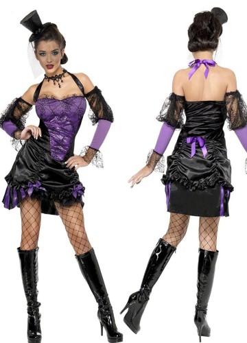 Purple Womens Halloween Sexy Circus Themed Costume