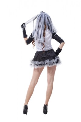 Women Zombie Dead Bride Costume Black And White