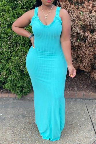 Solid Color Stretchy Sling Dress