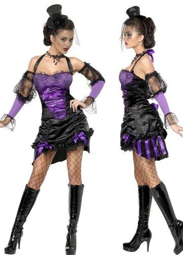Purple Womens Halloween Sexy Circus Themed Costume
