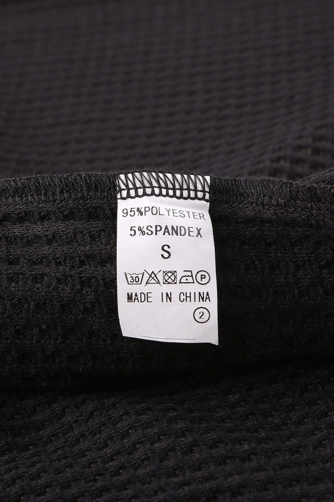 Black Colorblock Leopard Patchwork Knit Top