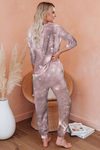 Tie Dye Knit Long Sleeve Joggers Set