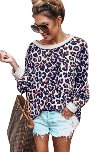 Leopard Print Relaxed Fit Sweatshirt