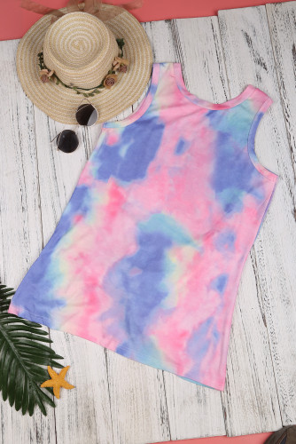 Tie Dye Twist Detail Tank Top