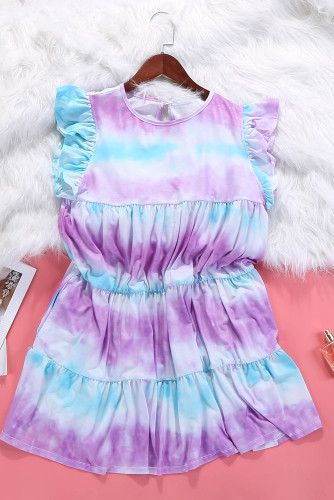 Magic Maker Purple Multi Tie Dye Dress