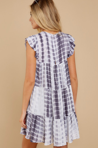 Magic Maker Grey Multi Tie Dye Dress