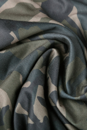 Camo Print Kangaroo Pocket Hoodie