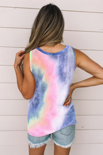Tie Dye Twist Detail Tank Top