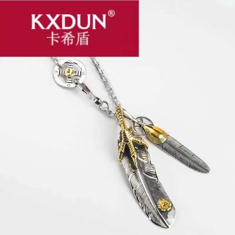 KXDUN/Kaxi shield tide brand Takahashi Goro feather necklace male too horn chain Zhu Yilong Yu Wenle bs0513