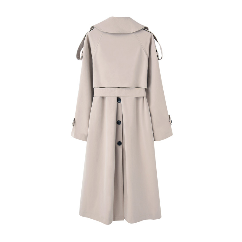 Brand Fashion Long Trench Coat Women Cloak Double-Breasted with Storm Flaps Belts Lady Outerwear Female Clothes Spring Autumn