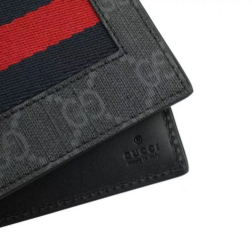 Gucci Gucci new short wallet classic double G print leather wallet men