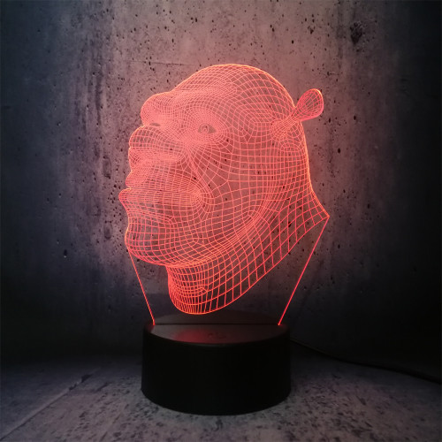 Shrek 3D Touch USB Visual Led Bulb Lamp Night Light novelty lighting floodlights Table Lampara Xmas Gift RGB movie fans gifts