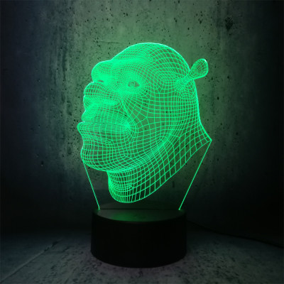 Shrek 3D Touch USB Visual Led Bulb Lamp Night Light novelty lighting floodlights Table Lampara Xmas Gift RGB movie fans gifts