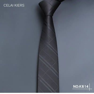 CK tie male formal suit business wedding groom narrow Korean casual mulberry silk black gift box 6cm
