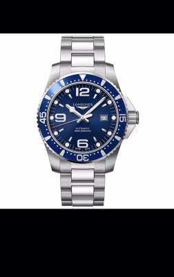 Longines (Longines) Swiss new Concas diving series men's watch ceramic outer ring mechanical movement male watch L3.841.4.96.6 mechanical steel belt blue plate 44MM