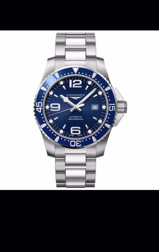 Longines (Longines) Swiss new Concas diving series men's watch ceramic outer ring mechanical movement male watch L3.841.4.96.6 mechanical steel belt blue plate 44MM