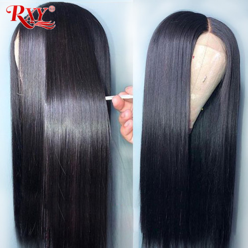Straight Full Lace Human Hair Wigs Pre Plucked With Baby Hair Malaysian Remy Hair Full Lace Wigs For Women RXY Black Hair Wig