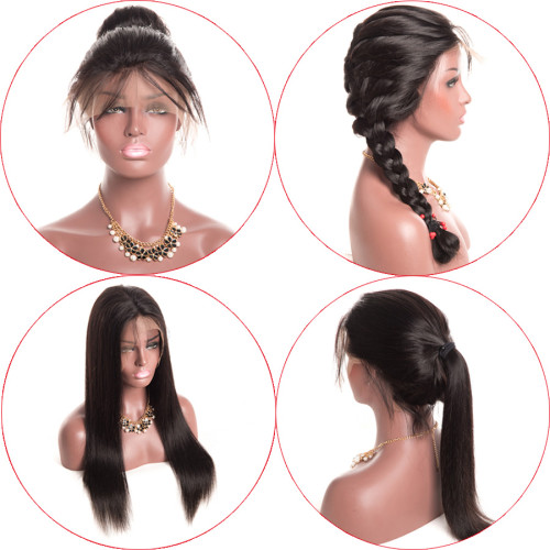 Straight Full Lace Human Hair Wigs Pre Plucked With Baby Hair Malaysian Remy Hair Full Lace Wigs For Women RXY Black Hair Wig