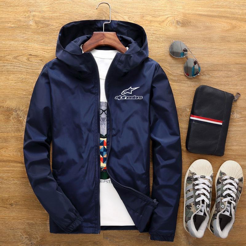 Alpinestars Jacket Men's Windbreaker 2020 SpringAutumn New Alpine Star Jacket Men's Windbreaker Pilot Hooded Jacket Male 6XL 7XL