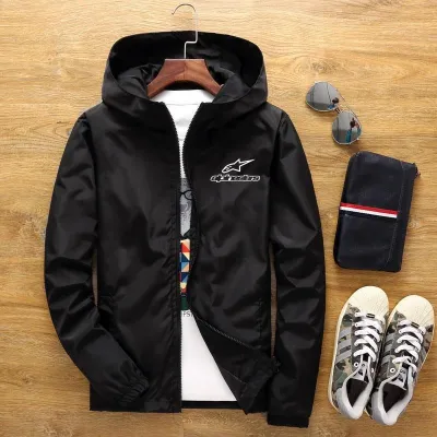 Alpinestars Jacket Men's Windbreaker 2020 SpringAutumn New Alpine Star Jacket Men's Windbreaker Pilot Hooded Jacket Male 6XL 7XL