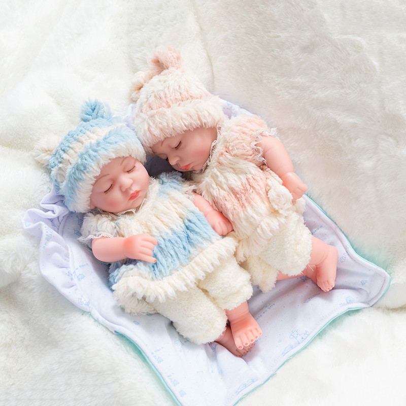 30cm Lovely Baby Dolls Reborn Full Soft Silicone Realistic Reborn Baby Body Lifelike Alive Babies Toys For Girls Kids Gift Dolls