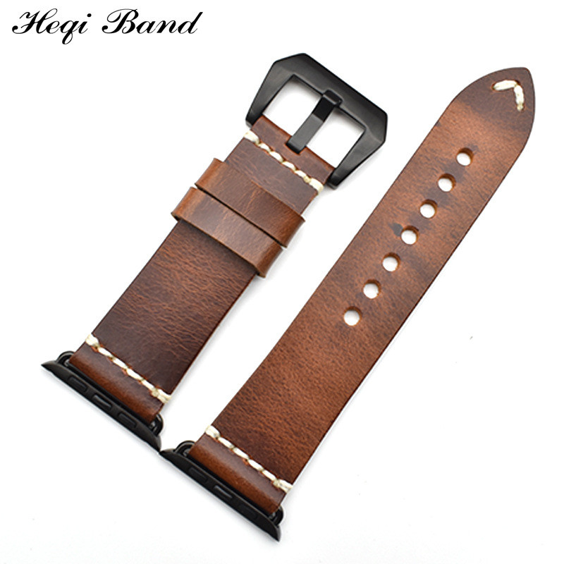 意大利油蜡皮适用苹果手表真皮表带适用apple watch iwatch band