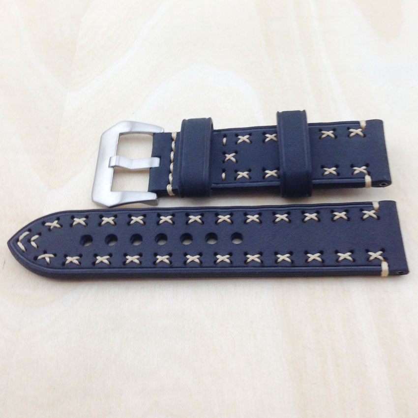 2020新款真皮粗犷加厚欧美热卖手拉粗线牛皮表带厂家现货批发定制