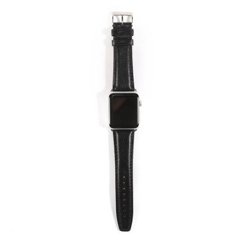 新款法国高级山羊皮 全包边iwatch1/2/3/4/5代真皮手表带厂家直销