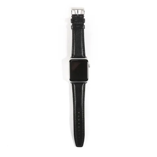 新款法国高级山羊皮 全包边iwatch1/2/3/4/5代真皮手表带厂家直销
