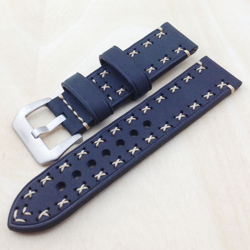 2020新款真皮粗犷加厚欧美热卖手拉粗线牛皮表带厂家现货批发定制