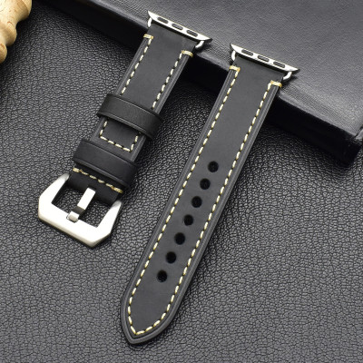 时尚男女款新款适用于Apple watch疯马皮真皮手表带苹果1/2/3/4/5