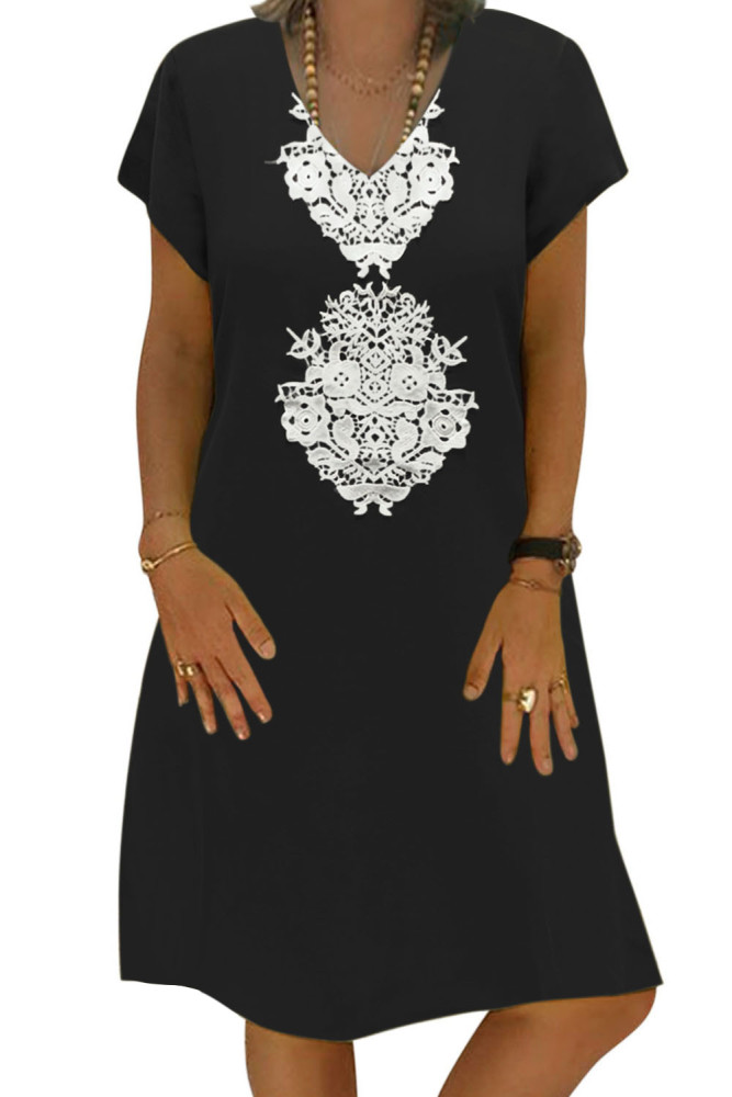 Copy Summer Tribal Print V-Neck Shift Casual Dress