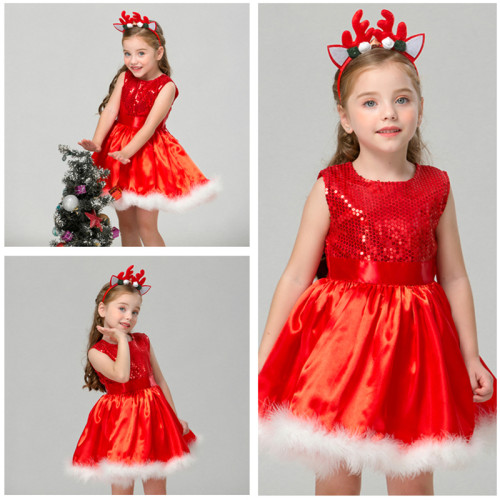 Fancy New Year Baby Girl Carnival Santa Dress For Girls Summer Mouse Christmas Children Clothing Party Tulle Kids Costume
