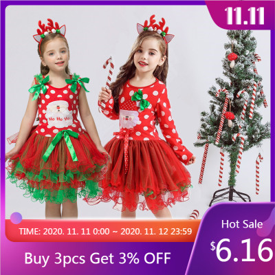 Fancy New Year Baby Girl Carnival Santa Dress For Girls Summer Mouse Christmas Children Clothing Party Tulle Kids Costume