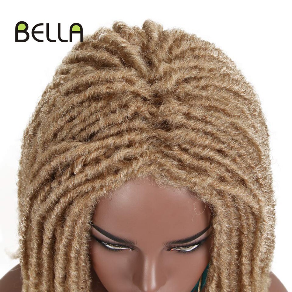 Bella Synthetic Wig For Black Women 22 Crochet Wig Braids Twist Jumbo Dread Faux Locs Long Afro Wig Dreadlock Hair Braiding Wig
