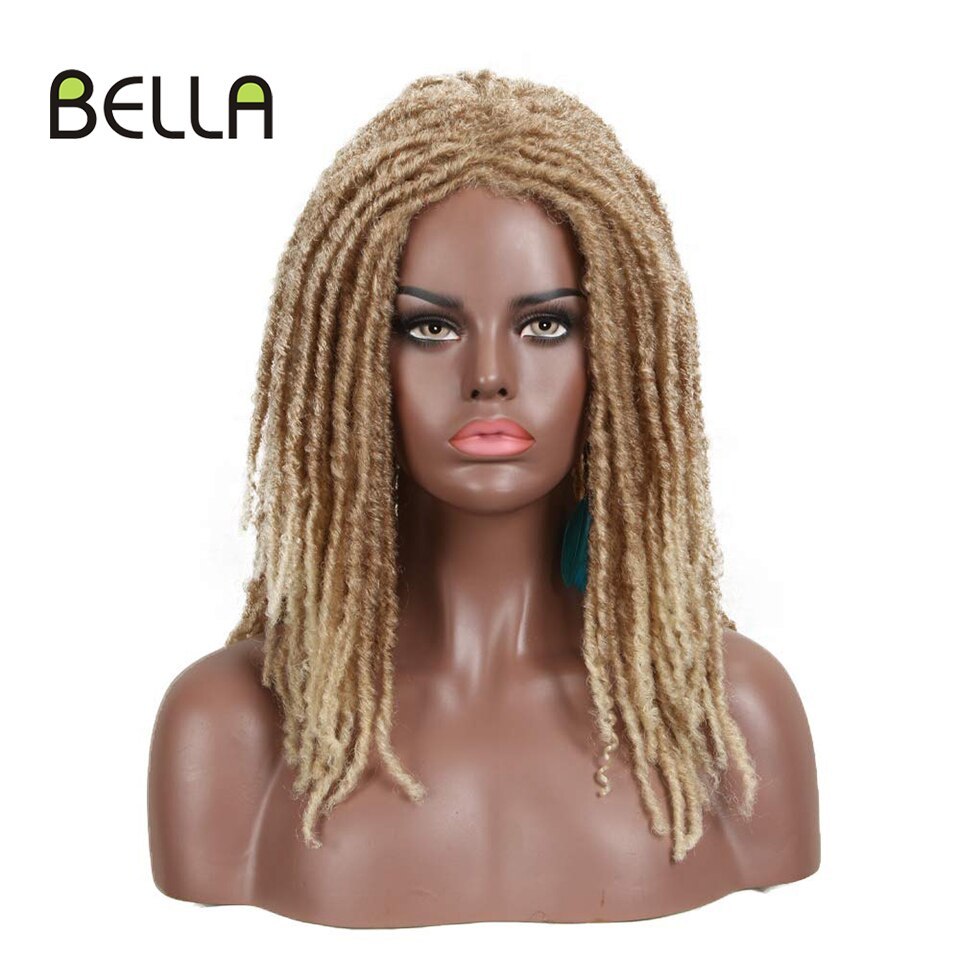 Bella Synthetic Wig For Black Women 22 Crochet Wig Braids Twist Jumbo Dread Faux Locs Long Afro Wig Dreadlock Hair Braiding Wig