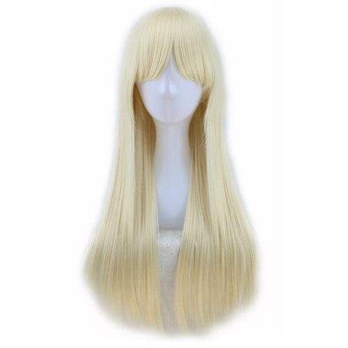 Similler 24 Synthetic Hair Women Long Natural Black Straight Wig High Temperature Fiber For Party Gift Brown 7 Colors Available