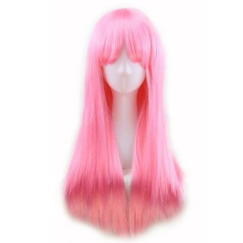 Similler 24 Synthetic Hair Women Long Natural Black Straight Wig High Temperature Fiber For Party Gift Brown 7 Colors Available