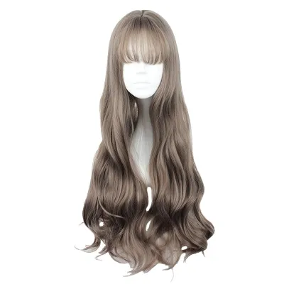MCOSER 70CM Japan and South Korea Synthetic Hair Air Bang Mix Color Harajuku Cosplay Wig 100% High Temperature Fiber