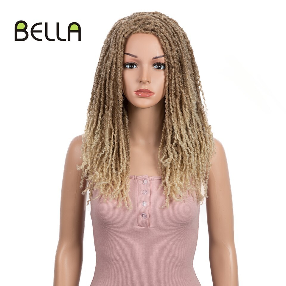 Bella Synthetic Wig For Black Women 22 Crochet Wig Braids Twist Jumbo Dread Faux Locs Long Afro Wig Dreadlock Hair Braiding Wig