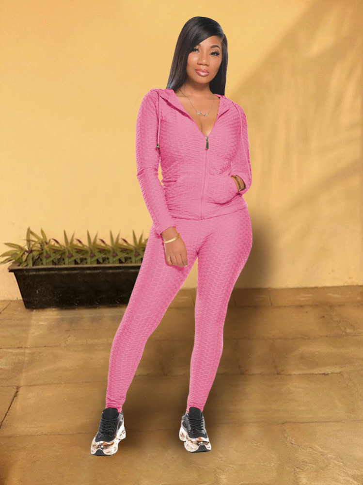 Y378 Mandy 2020 European And American Women's Amazon Independent Station Hooded Sweatshirt Multicolor Long Sleeve Sports Suit