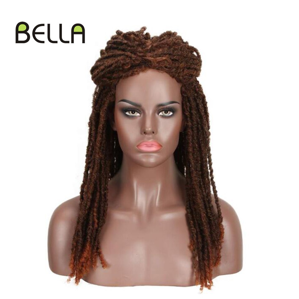 Bella Synthetic Wig For Black Women 22 Crochet Wig Braids Twist Jumbo Dread Faux Locs Long Afro Wig Dreadlock Hair Braiding Wig
