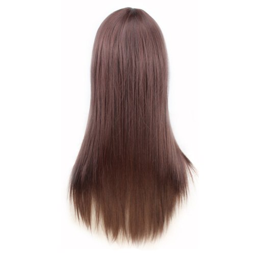 Similler 24 Synthetic Hair Women Long Natural Black Straight Wig High Temperature Fiber For Party Gift Brown 7 Colors Available