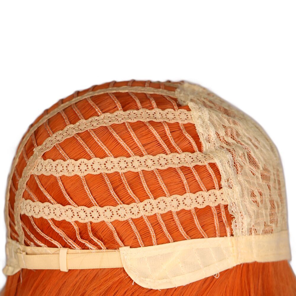 QQXCAIW Long Wavy Cosplay Black Purple White Red Pink Blue Blonde Orange Sliver Gray 80 Cm Synthetic Hair Wigs