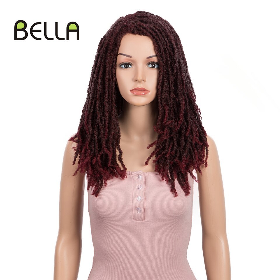 Bella Synthetic Wig For Black Women 22 Crochet Wig Braids Twist Jumbo Dread Faux Locs Long Afro Wig Dreadlock Hair Braiding Wig